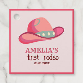 ウェスタンファーストRodeoワイルドウェスト女性のカーボーイ1st誕生日 フェイバータグ