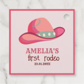ウェスタンファーストRodeoワイルドウェスト女性のカーボーイ1st誕生日 フェイバータグ (裏面)