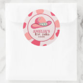 ウェスタンファーストRodeoワイルドウェスト女性のカーボーイ1st誕生日 ラウンドシール (バッグ)