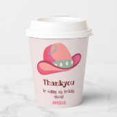 ウェスタンファーストRodeoワイルドウェスト女性のカーボーイ1st誕生日 紙コップ (裏面)