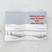 ウェスタンファームランチサンタクロースとドッグクリスマス カード (内部)