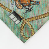 ウェスタンフリースブランケットロデオイベントズウィズロープ フリースブランケット (角)