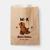 ウェスタンフローラカウボーイブートボホカントリーウェディング フェイバーバッグ (正面)