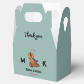 ウェスタンフローラカウボーイブートボホカントリーウェディング フェイバーボックス (オープン)