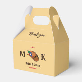 ウェスタンフローラカウボーイ素朴ハットカントリー結婚式 フェイバーボックス