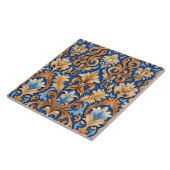 ウェスタンフローラダマスクとレザーフェイクズ タイル (側面)