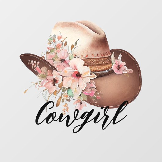 ウェスタンフローラ女性のカーボーイハット ウィンドウサイン (シート)