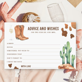 ウェスタンブライダルシャワーアドバイスとウィッシュ 便箋