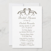 ウェスタンブライダルシャワーウマズブラウンエクストリアン 招待状 (正面)