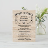 ウェスタンブライダルシャワーカウボーイブーツカントリーウッド 招待状 (スタンド正面)