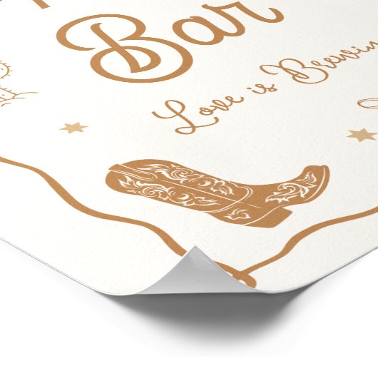 ウェスタンブライダルシャワーコーヒーバー ポスター (角)