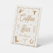 ウェスタンブライダルシャワーコーヒーバー 台座サイン (正面)