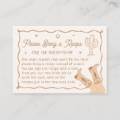 ウェスタンブライダルシャワーレシピ要求 エンクロージャーカード (正面)