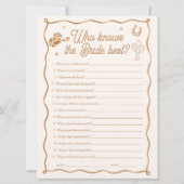 ウェスタンブライダルシャワーー知り合最高のいゲーム 招待状 (正面)