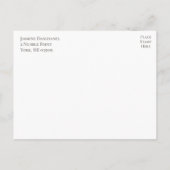 ウェスタンブライダルシャワー素朴フローラカウボーイブーツ インビテーションポストカード (裏面)