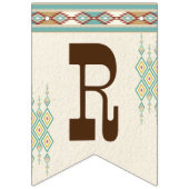 ウェスタンブライダルシャワー花嫁へDIYバナー バンティングフラッグ (第2の旗)