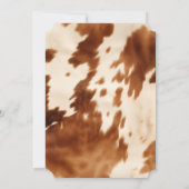 ウェスタンブラウンクリームカウハイド 招待状 (裏面)