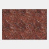 ウェスタンブラウンタンボヘミアンアート ラッピングペーパーシート (正面3)