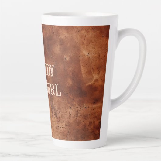 ウェスタンブラウンハウディカウボーイブラウン カフェラテマグ (右)