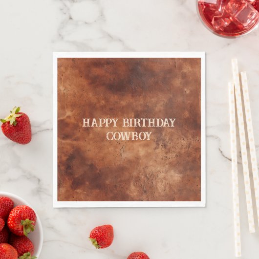 ウェスタンブラウンハウディカウボーイブラウン スタンダードランチョンナプキン (インサイチュ)