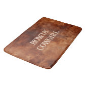 ウェスタンブラウンハウディカウボーイブラウン バスマット (アングル)