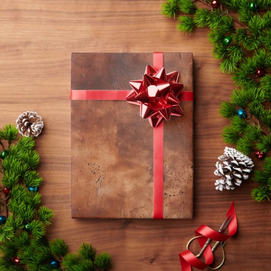 ウェスタンブラウンハウディカウボーイブラウン ラッピングペーパー (クリスマスギフト)