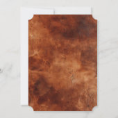 ウェスタンブラウンハウディカウボーイブラウン 招待状 (裏面)