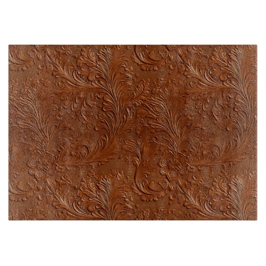 ウェスタンブラウンボヘミアンアート カッティングボード (正面)