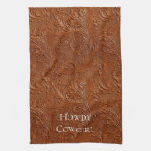 ウェスタンブラウンボヘミアンアート キッチンタオル (縦)