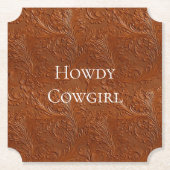 ウェスタンブラウンボヘミアンアート ペーパーコースター (正面)