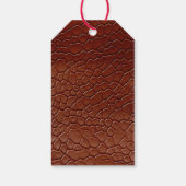 ウェスタンブラウンレザールックアニマル ギフトタグ (裏面)