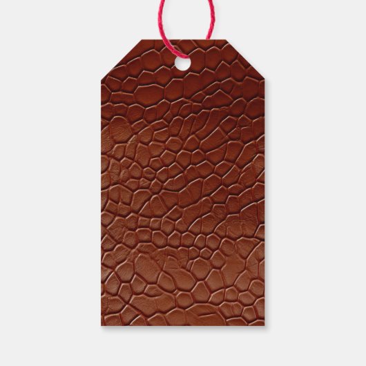 ウェスタンブラウンレザールックアニマル ギフトタグ (裏面)