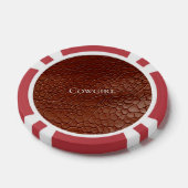 ウェスタンブラウンレザールックアニマル ポーカーチップ (シングル)