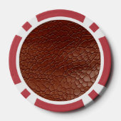 ウェスタンブラウンレザールックアニマル ポーカーチップ (裏面)