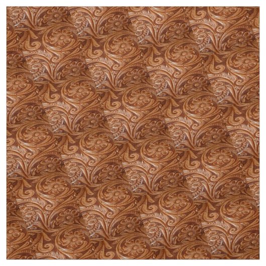 ウェスタンブラウン工具革の外観 ファブリック (見本)