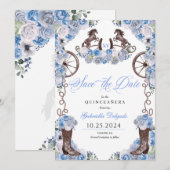 ウェスタンブルーチャロ Save The Date キンセアニェラ 招待状 (正面/裏面)