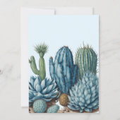 ウェスタンブルーリトルカウボーイロデオボーイベイビーシャワー 招待状 (裏面)