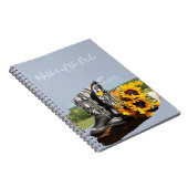 ウェスタンブーツひま素朴結婚フラワー ノートブック (右側)