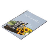 ウェスタンブーツひま素朴結婚フラワー ノートブック (左側)