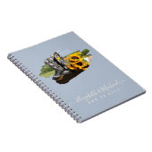 ウェスタンブーツひま素朴結婚フラワー ノートブック (右側)