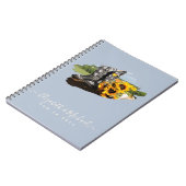 ウェスタンブーツひま素朴結婚フラワー ノートブック (左側)