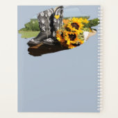 ウェスタンブーツひま素朴結婚フラワー プランナー手帳 (裏面)