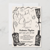 ウェスタンブーツアンドシャンパンブライダルシャワー 招待状 (正面)