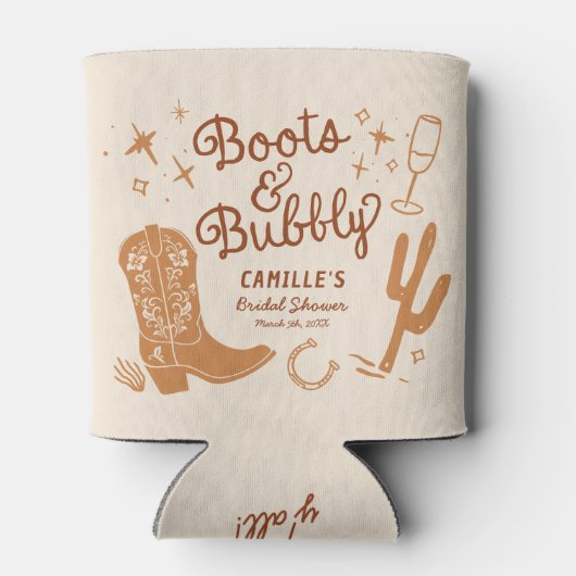 ウェスタンブーツアンドバブリーブライダルシャワークーラーボックス 缶クーラー (裏面)