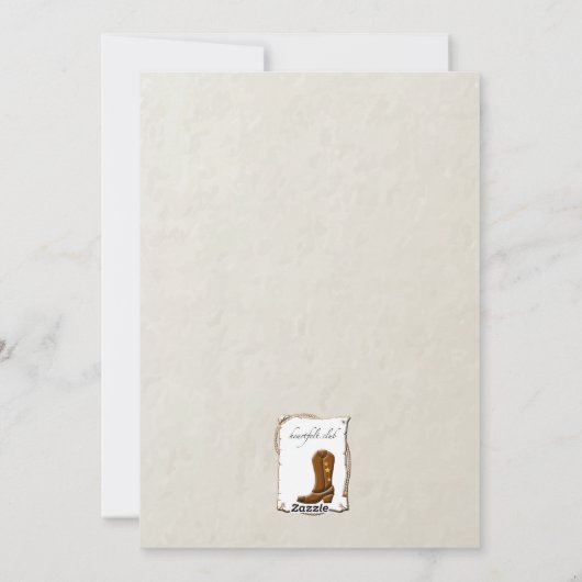 ウェスタンブーツクリスマスカード シーズンカード (裏面)