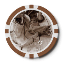 ウェスタンブーツクレイトランプのポーカーチップ、カスタマイズ可能