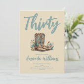 ウェスタンブーツフローラティース誕生日 招待状 (スタンド正面)