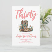 ウェスタンブーツフローラティース誕生日 招待状 (スタンド正面)