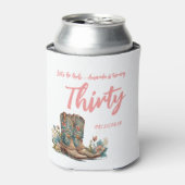 ウェスタンブーツフローラ30歳の誕生日パーティー缶 缶クーラー (缶正面)