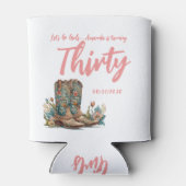 ウェスタンブーツフローラ30歳の誕生日パーティー缶 缶クーラー (裏面)